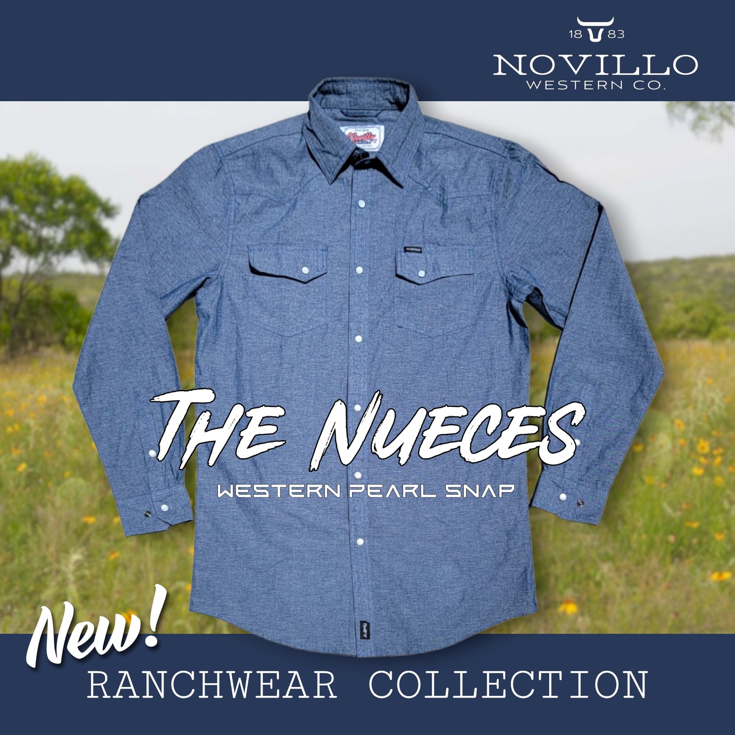 The Nueces Pearl Snap